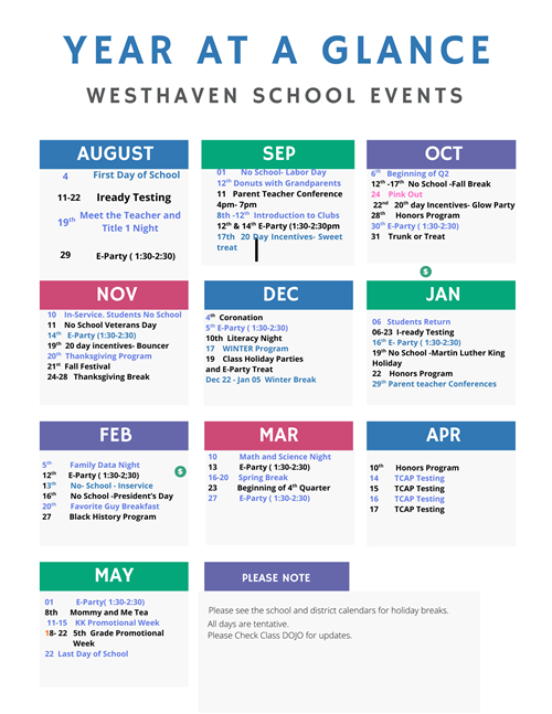 Year At A Glance